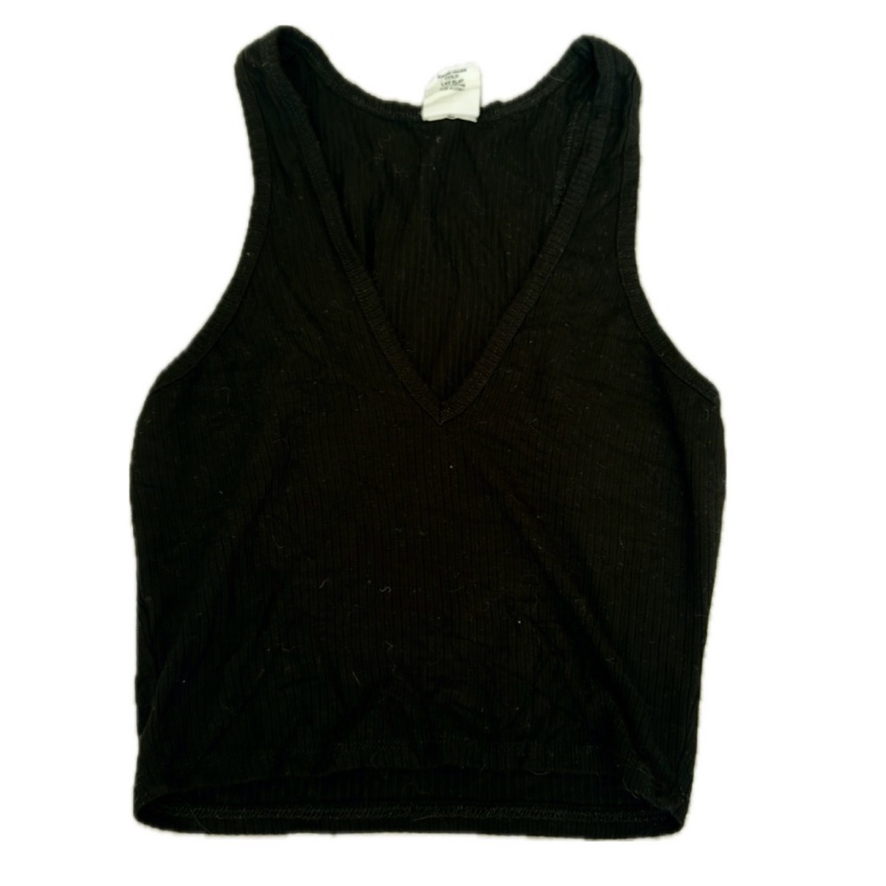 tilly’s black ribbed halter top